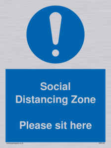MP6148: Social Distancing Zone Please sit here