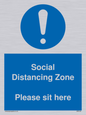 MP6148: Social Distancing Zone Please sit here