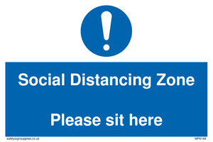 MP6148: Social Distancing Zone Please sit here
