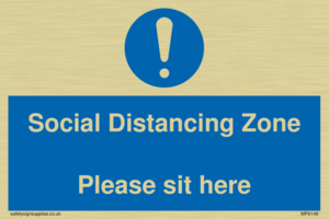 MP6148: Social Distancing Zone Please sit here