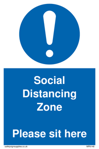 MP6148: Social Distancing Zone Please sit here