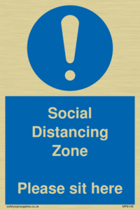 MP6148: Social Distancing Zone Please sit here