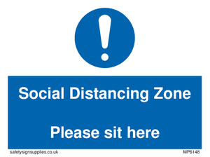 MP6148: Social Distancing Zone Please sit here
