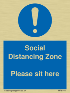 MP6148: Social Distancing Zone Please sit here