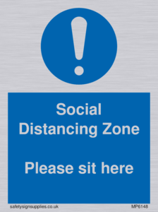 MP6148: Social Distancing Zone Please sit here