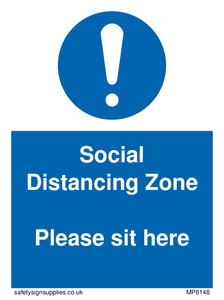 MP6148: Social Distancing Zone Please sit here