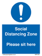 MP6148: Social Distancing Zone Please sit here