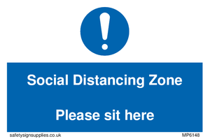 MP6148: Social Distancing Zone Please sit here