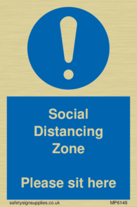 MP6148: Social Distancing Zone Please sit here