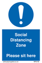 MP6148: Social Distancing Zone Please sit here