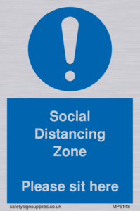 MP6148: Social Distancing Zone Please sit here
