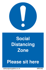 MP6148: Social Distancing Zone Please sit here