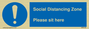 MP6148: Social Distancing Zone Please sit here