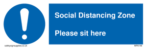 MP6148: Social Distancing Zone Please sit here