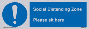 MP6148: Social Distancing Zone Please sit here