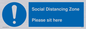 MP6148: Social Distancing Zone Please sit here