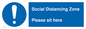 MP6148: Social Distancing Zone Please sit here
