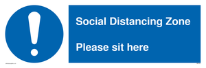 MP6148: Social Distancing Zone Please sit here