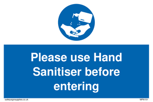 MP6151: Please use Hand Sanitiser before entering