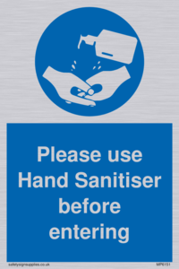 MP6151: Please use Hand Sanitiser before entering