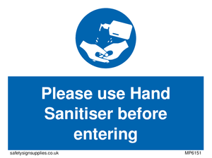 MP6151: Please use Hand Sanitiser before entering