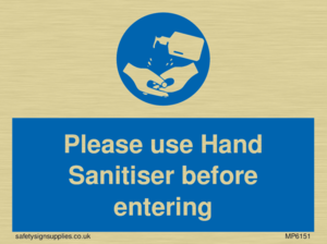 MP6151: Please use Hand Sanitiser before entering