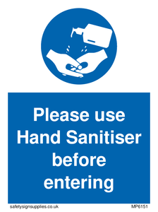 MP6151: Please use Hand Sanitiser before entering