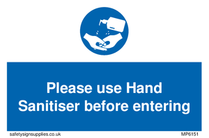 MP6151: Please use Hand Sanitiser before entering