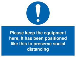 MP6157: Please keep the equipment here, It has been positioned like this to preserve social distancing