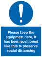 MP6157: Please keep the equipment here, It has been positioned like this to preserve social distancing