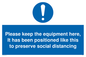 MP6157: Please keep the equipment here, It has been positioned like this to preserve social distancing