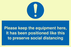MP6157: Please keep the equipment here, It has been positioned like this to preserve social distancing
