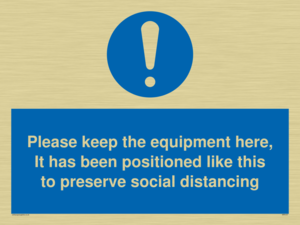 MP6157: Please keep the equipment here, It has been positioned like this to preserve social distancing
