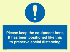 MP6157: Please keep the equipment here, It has been positioned like this to preserve social distancing