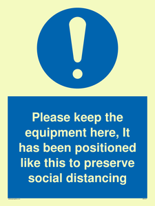 MP6157: Please keep the equipment here, It has been positioned like this to preserve social distancing