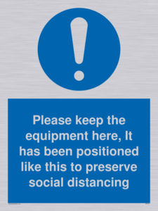 MP6157: Please keep the equipment here, It has been positioned like this to preserve social distancing