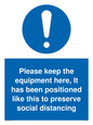 MP6157: Please keep the equipment here, It has been positioned like this to preserve social distancing