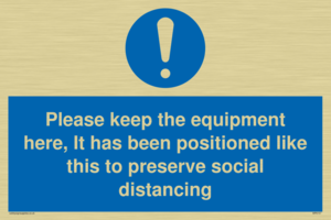 MP6157: Please keep the equipment here, It has been positioned like this to preserve social distancing