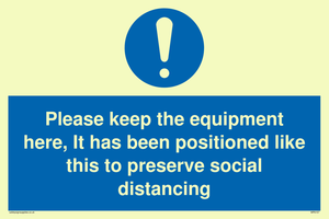 MP6157: Please keep the equipment here, It has been positioned like this to preserve social distancing