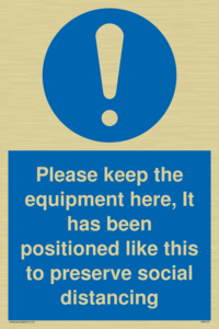 MP6157: Please keep the equipment here, It has been positioned like this to preserve social distancing