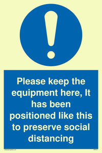MP6157: Please keep the equipment here, It has been positioned like this to preserve social distancing