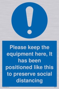 MP6157: Please keep the equipment here, It has been positioned like this to preserve social distancing