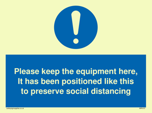 MP6157: Please keep the equipment here, It has been positioned like this to preserve social distancing