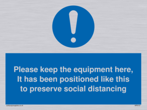 MP6157: Please keep the equipment here, It has been positioned like this to preserve social distancing