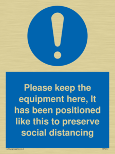 MP6157: Please keep the equipment here, It has been positioned like this to preserve social distancing