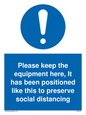 MP6157: Please keep the equipment here, It has been positioned like this to preserve social distancing