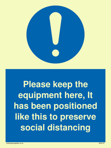 MP6157: Please keep the equipment here, It has been positioned like this to preserve social distancing