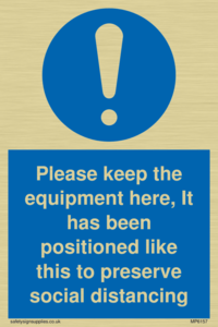 MP6157: Please keep the equipment here, It has been positioned like this to preserve social distancing
