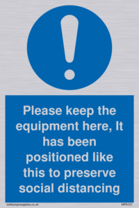 MP6157: Please keep the equipment here, It has been positioned like this to preserve social distancing