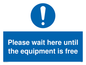 MP6158: Please wait here until the equipment is free